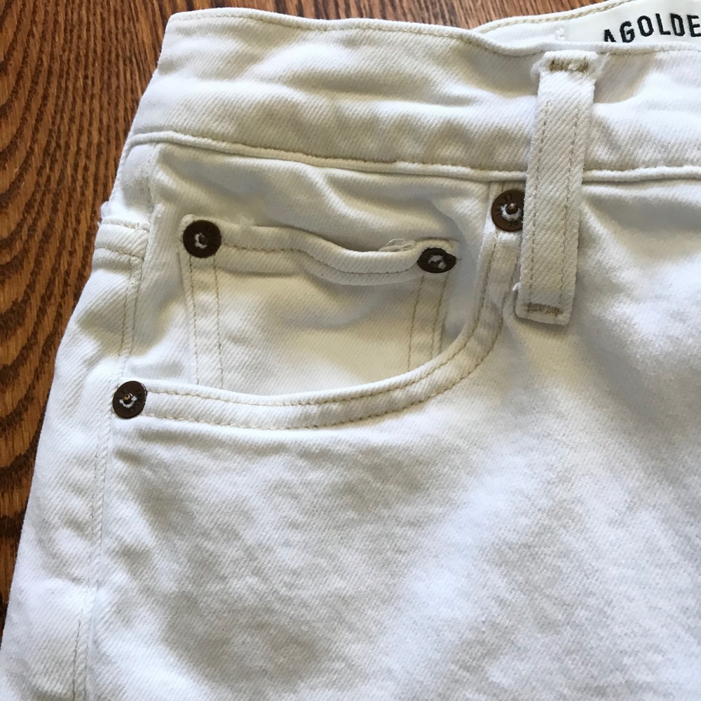 AGOLDE Wilder Jeans Womens 24 White High Rise Straight Leg Stretch Denim Pants - Picture 6 of 14